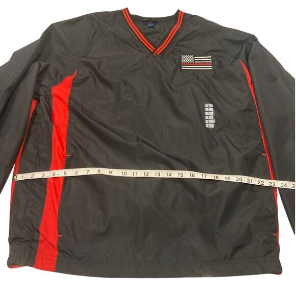 NEW Sport-Tek Jacket Size Large Black/Red USA Flag Windbreaker Rain - Picture 4 of 4